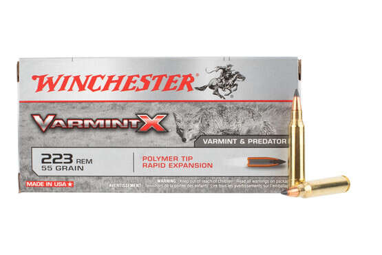 Winchester varmint x 223 rem ammo features a polymer tipped bullet